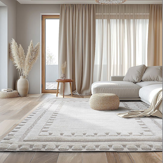 Beauty Home 9635 Χαλί Ορθογώνιο Εκρού 67x140cm