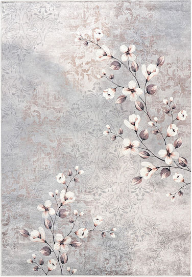 Beauty Home Rutschfestiger Rechteckiger Wohnzimmer Teppich Grau 160x230cm