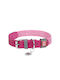 Dog Collar Made Natural Leather Recycled Cotton Qr Code Waudog Classic Size M Pink