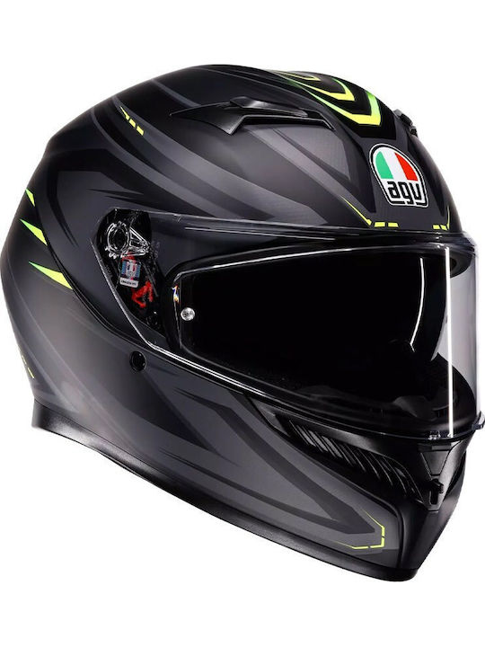 AGV K3 Syth Mat Black/Yellow Fluo Motorradhelm ...