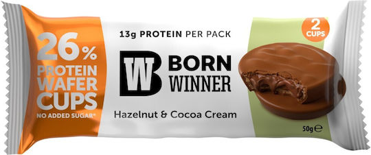 Born Winner Protein Wafer Cups Блокче Протеин с Вкус Hazelnut With Cocoa Cream 50гр