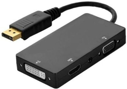 Display Port To Конвертор DisplayPort мъжки към HDMI / VGA женски 1бр