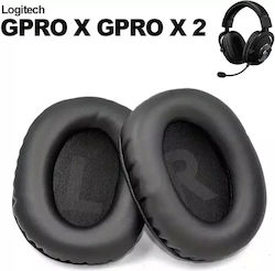 Ανταλλακτικά Μαξιλαράκια Αυτιών Logitech G Pro G Pro X Ζεύγος-μαύρα Συμβατά