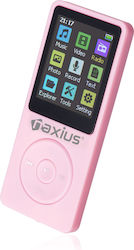 Naxius MP3 Player (8GB) με Οθόνη LCD / TFT 1.8" Ροζ