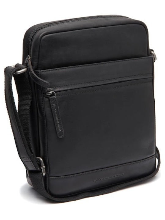 Geantă De Umăr / Tip Crossbody Bărbătească Din Piele Neagră