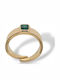 Mentzos Ring with Stones made of Silver Gold Plated
