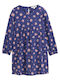 Girls Dress Long Sleeve Floral Purple