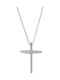 Senza Damen Kreuz aus Silber mit Kette