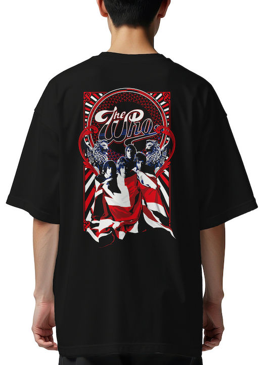 Oversized T-shirt Who Rock Avenue Black