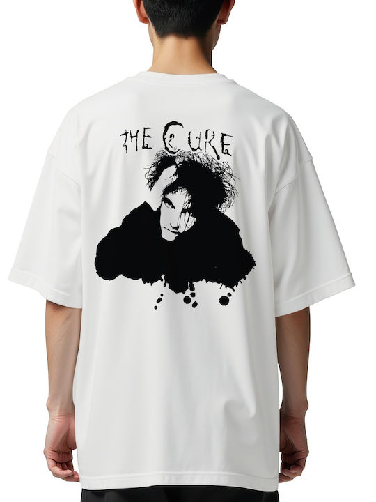 Oversized T-shirt Cure Robert Smith Rock Avenue White