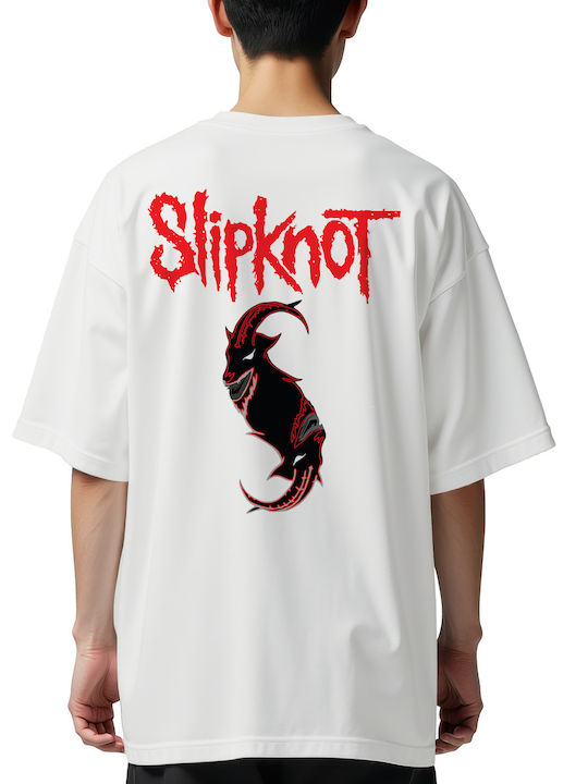 Oversized T-shirt Slipknot Art Design1 Rock Avenue White