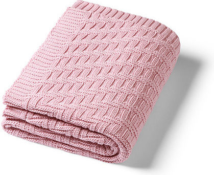 Babyono Decke Wickeltücher für Kinderzimmer Gestrickt Rosa 75x100cm