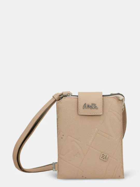 Beige Women's Mobile Phone Pouch