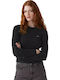 Bluza Damă Pulover Anthracite Night, Material Rib Negru