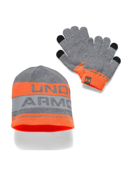 Under Armour Kids Beanie Set with Gloves Knitte...