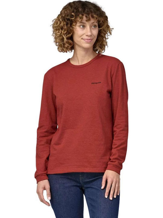 Damen Bluse Langärmelig Potters Red