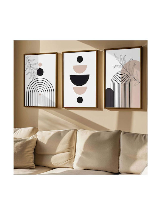Κάδρα Σετ 3τμχ 786dkt1924 33x48cm Multi Wallity Κάθετοι Mdf Ξύλο