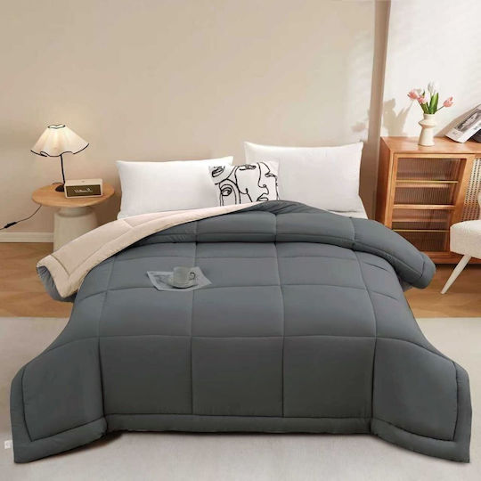 Homeone Bettdecke Einzelbett 160x220cm Grey - Beige