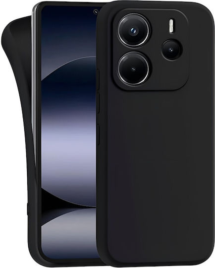 Forcell Back Cover Silicone / Tempered Glass Black (Redmi Note 14 4G)
