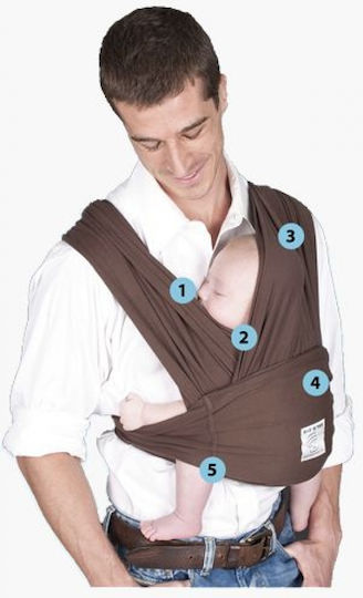Baby K'tan Μάρσιπος Wrap Original Μαύρο με Μέγιστο Βάρος 16kg