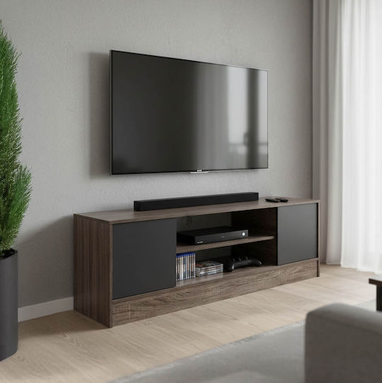 Sasa Επιδαπέδιο Oak-ανθρακί 120x35x41.5εκ. Sasa Επιδαπέδιο Oak-ανθρακί 120x35x41.5εκ.