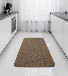 Non-Slip Kitchen Runner Mat Granite Brown-Cream 80x160