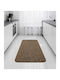 Non-Slip Kitchen Runner Mat Granite Brown-Cream 80x160