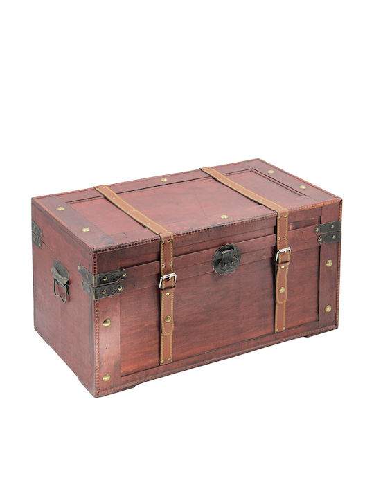 Keskor Wooden Decorative Trunk Brown 65x36x36cm