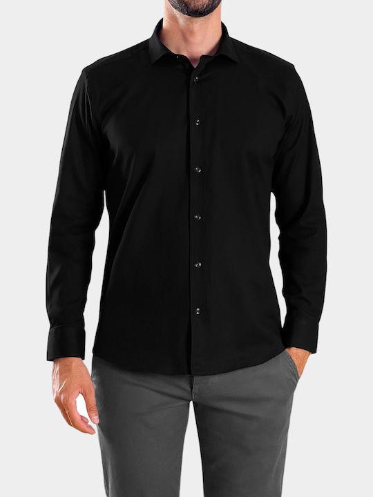 3Guys Long-sleeved Cotton Shirt Black