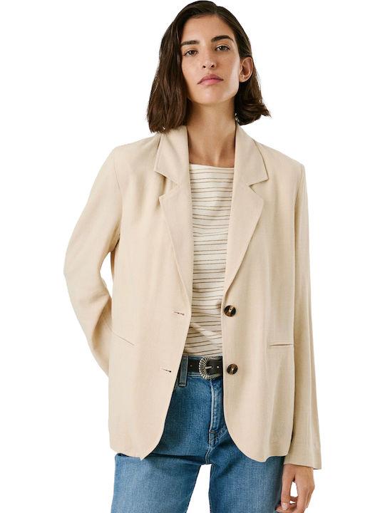 Pepe Jeans Damen Blazer Light Beige