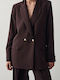 BSB Women's Double Breasted Blazer Chocolate