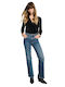 Women's Long Sleeve Velour Bodysuit Black 63-309.054.n0090
