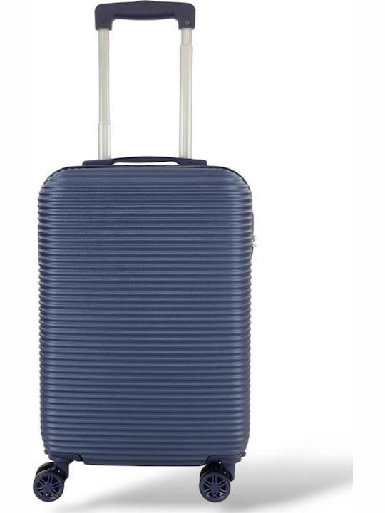 Valiză de Călătorie de Cabină Dura Albastră cu 4 Roți Înălțime 55cm
