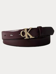 Calvin Klein Leather Women's Belt Burgundy Calvin Klein Leather Women's Belt Burgundy