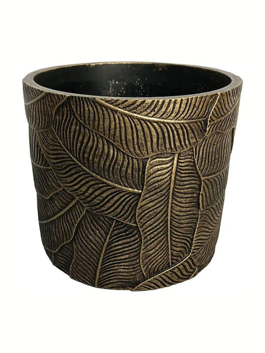 Marhome Planter Concrete Gold 19x19x17cm.