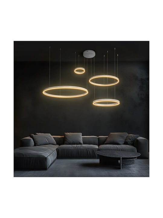 kelvo Venom Pendant Light White 150x90x60cm
