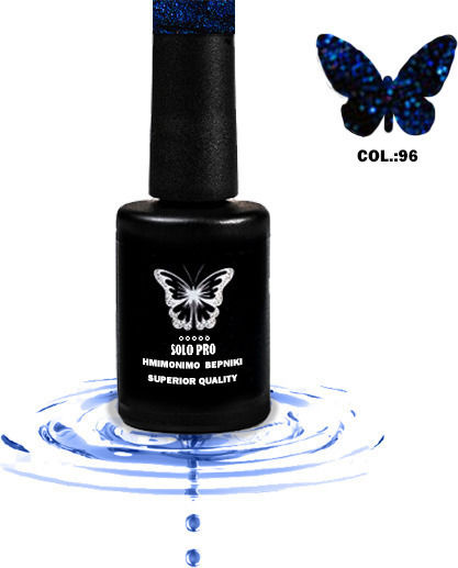 Solo Pro Semi-Permanent Nail Polish 96 with Glitter 12ml 1pcs