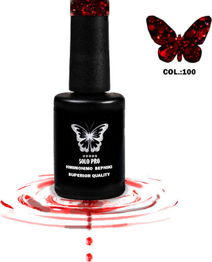 Solo Pro Ημιμόνιμο Βερνίκι Νυχιών 100 με Glitter 12ml