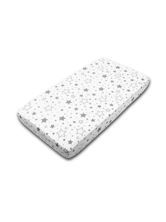 Kidizi Cearșaf pentru bebeluși Pentru Patut Bumbac cu Cauciuc Gri 60x120buc