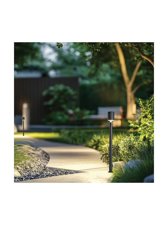 Zambelis Lights Φωτιστικό Κολωνάκι LED Εξωτερικού Χώρου 8W με Θερμό Λευκό Φως IP65 Μαύρο