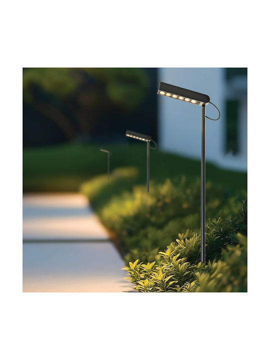 Zambelis Lights Φωτιστικό Κολωνάκι LED Εξωτερικού Χώρου με Θερμό Λευκό Φως IP65 Μαύρο