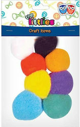 Diakakis Pom Pom Handarbeit Verschiedene Farben Set 8 Stück 646597