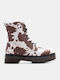 Leder Stiefeletten Damen Braun