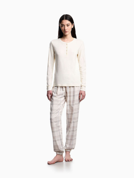 Emporio Armani Winter Damen Pyjama-Set Powder Check
