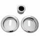 Kit 2 Runde Griffstücke Φ59,5mm Für Aluminium Schiebetüren Agb B019200130 Chrom