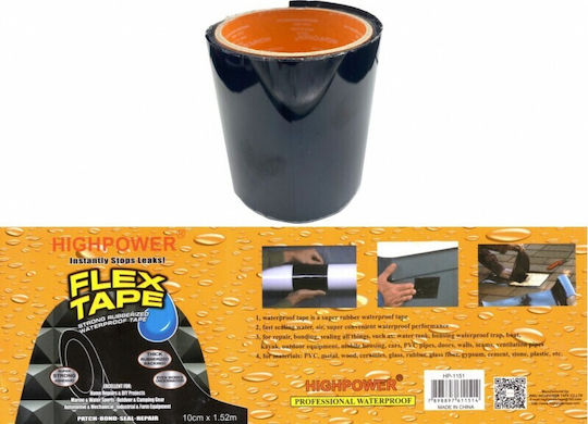 Highpowertape Hp-1151 Flex Tape Waterproof Wide Hydraulic Repair Tape 10cmx1.52m