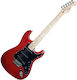 Flight Electric Guitar ST Style with SSS Pickups Arrangement Red