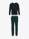 Emporio Armani Men's Winter Pajamas Set Armani Blue-pine