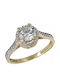 Ring with Zircon made of Gold 14K