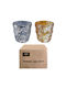 HOMie Glas Wasser aus Glas in Gold Farbe 330ml